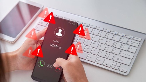 Ilustrasi telepon scam atau penipuan