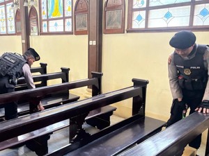 Polres Pasuruan Kota Sterilisasi 17 Gereja Jelang Natal