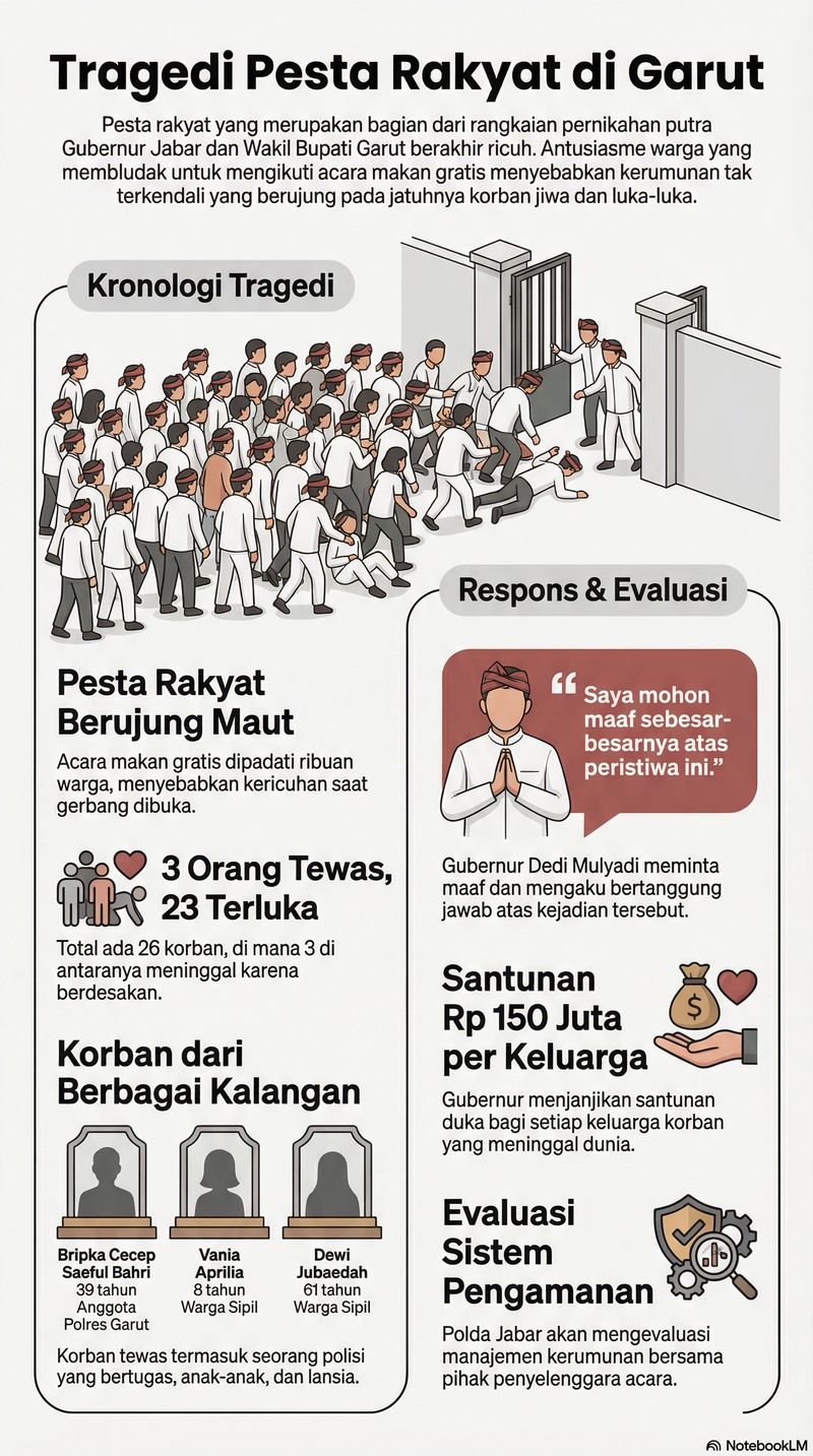 Ribuan warga memadati area Pendopo Garut untuk mengikuti acara 