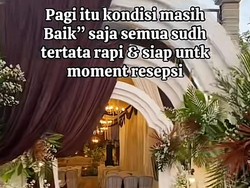 Pernikahan Viral! Siang Roboh Diterjang Badai, Malam Resepsi Tetap Jalan
