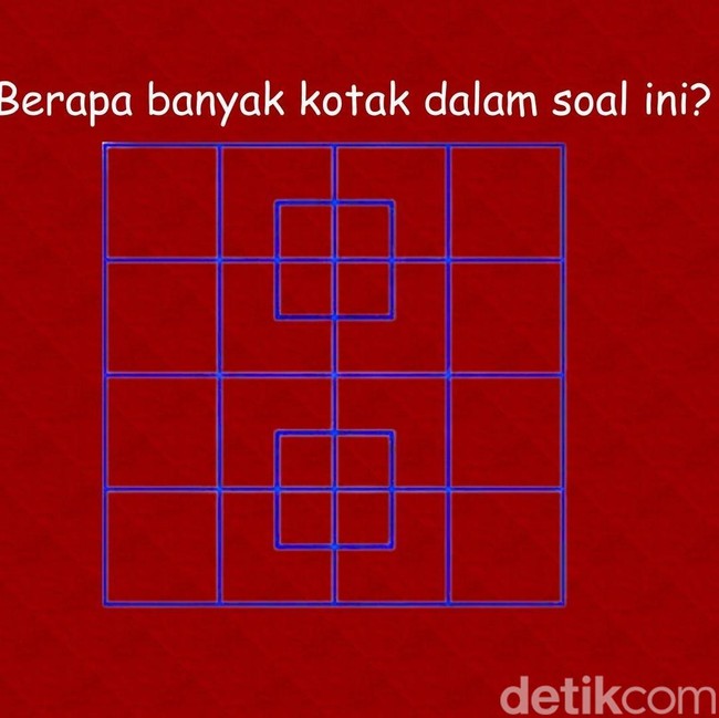 Butuh Otak Encer untuk Hitung Jumlah Kotak dengan Tepat, Bisa Jawab dalam 10 Detik?