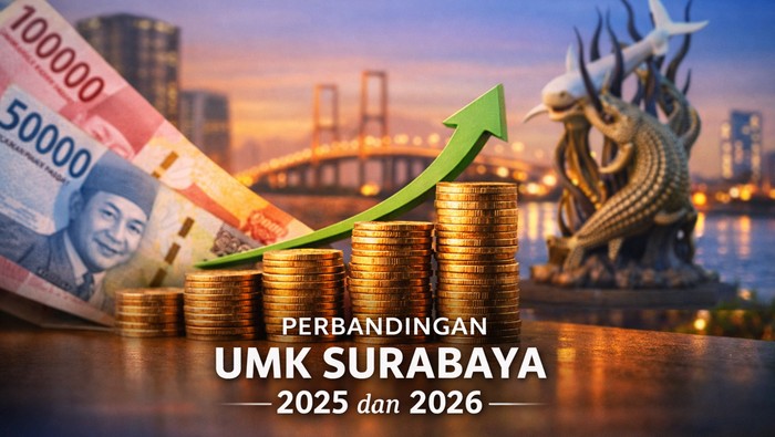 UMK Surabaya 2026 Dibanding 2025, Naiknya Segini