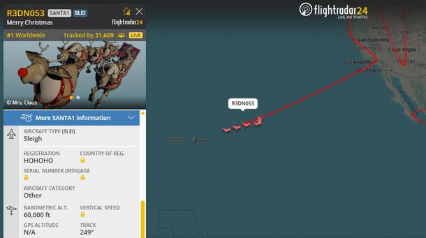 Posisi Terbang Sinterklas Bisa Dicek Real Time di Flightradar24