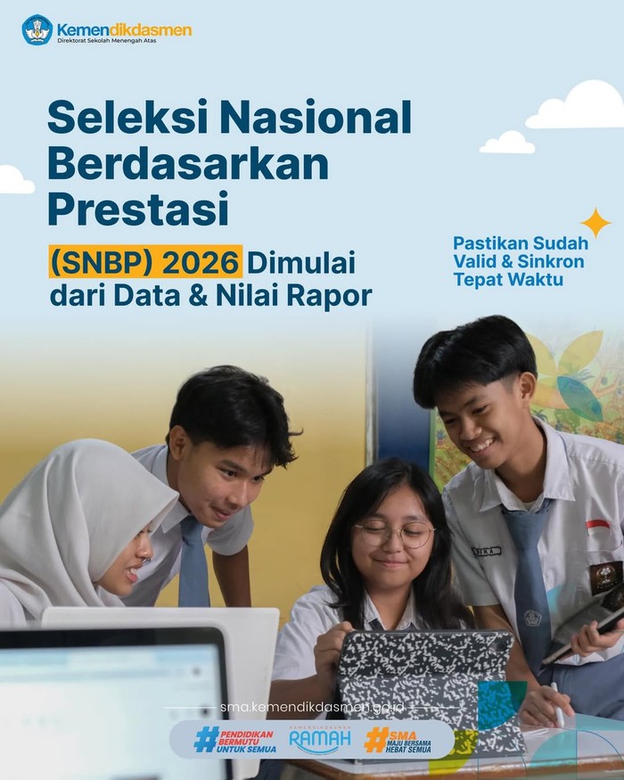 Kemendikdasmen imbau penggunaan seleksi di SNBP 2026.