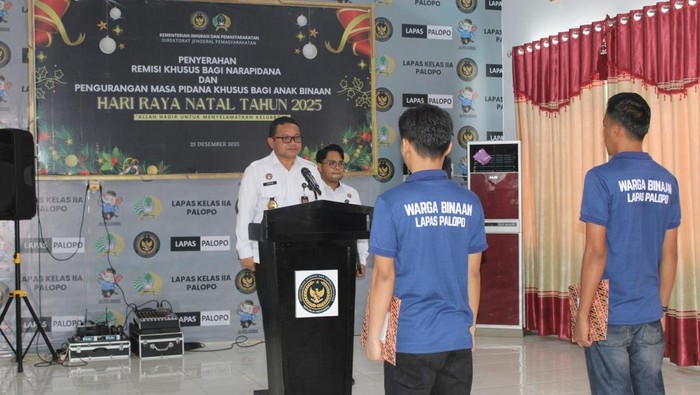 44 Napi Lapas Palopo Dapat Remisi Natal 2025, 17 Terpidana Kasus Narkoba