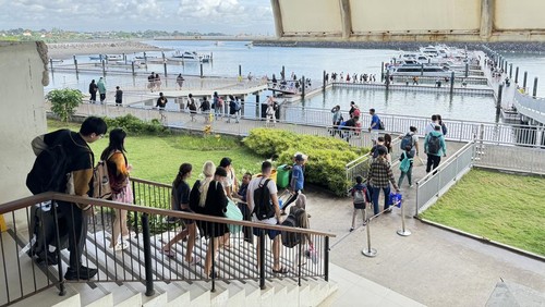 Suasana keberangkatan penumpang via Pelabuhan Sanur, Denpasar, Kamis (25/12/2025). (Maria Christabel DK/detikBali)