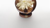 Yule log Flocon Précieux karya Fabien Emery untuk Evok Collection terinspirasi keajaiban bola salju. Rasanya memadukan vanila lembut, pecan melimpah, dan buah kering renyah.  Foto: Magazine Luxus