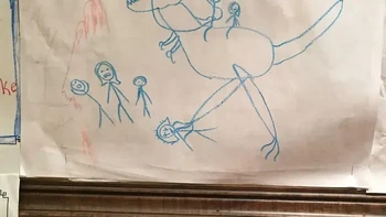 Gambar anak kecil di sebuah restoran. Foto: TheActualDev via Bored Panda