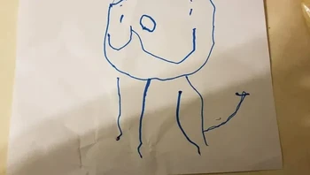 Gambar kucing oleh anak berusia tiga tahun. Ini keren, sih. Foto: gingerbaby27 via Bored Panda