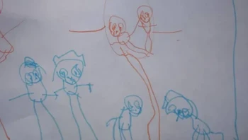 Putriku sering kode kalau dia mau seorang adik laki-laki atau perempuan. Kali ini dia menggambar dua bayi di perutku, ujar netter. Foto: shining_shaiye via Bored Panda