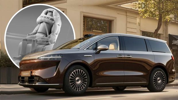 Luxeed V9 disebutkan akan menggunakan airbag berbentuk helm