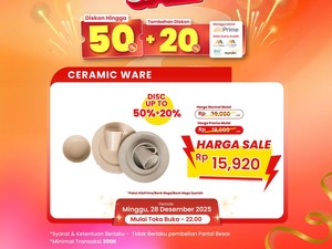 Piring dan Gelas Cantik Diskon Gede-gedean di Transmart Full Day Sale