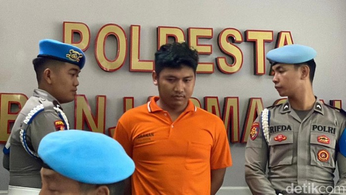 Tampang Muhammad Seili, oknum polisi yang diduga membunuh mahasiswa ULM dan membuang jasadnya di selokan Banjarmasin.