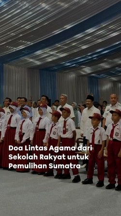 Doa Lintas Agama dari Sekolah Rakyat untuk Pemulihan Sumatera