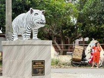 Mimpi Aneh Seniman Pembuat Patung Macan Putih Viral di Kediri