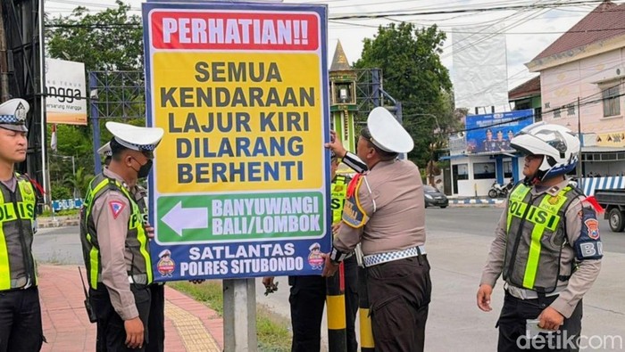 Hadapi Libur Nataru, Jalur Pantura Situbondo Dipasangi Water Barrier