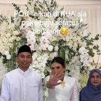 Pernikahan di KUA Viral, Baju Pengantin Bikin Salfok Hanya Rp100 Ribuan