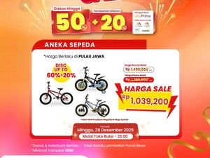 Sepeda Diobral Jadi Cuma Segini di Transmart Full Day Sale