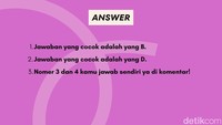 Nah, ini jawabannya. Jawaban nomor 3 dan 4 tulis di komentar ya! Foto: Daffa/detikHealth