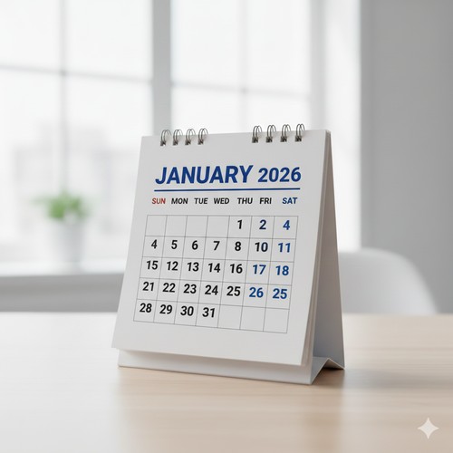 Ilustrasi Kalender 2026