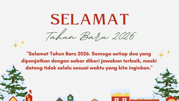 200 Ucapan Selamat Tahun Baru 2026 Menyentuh Hati, Lucu, hingga Penuh Doa
