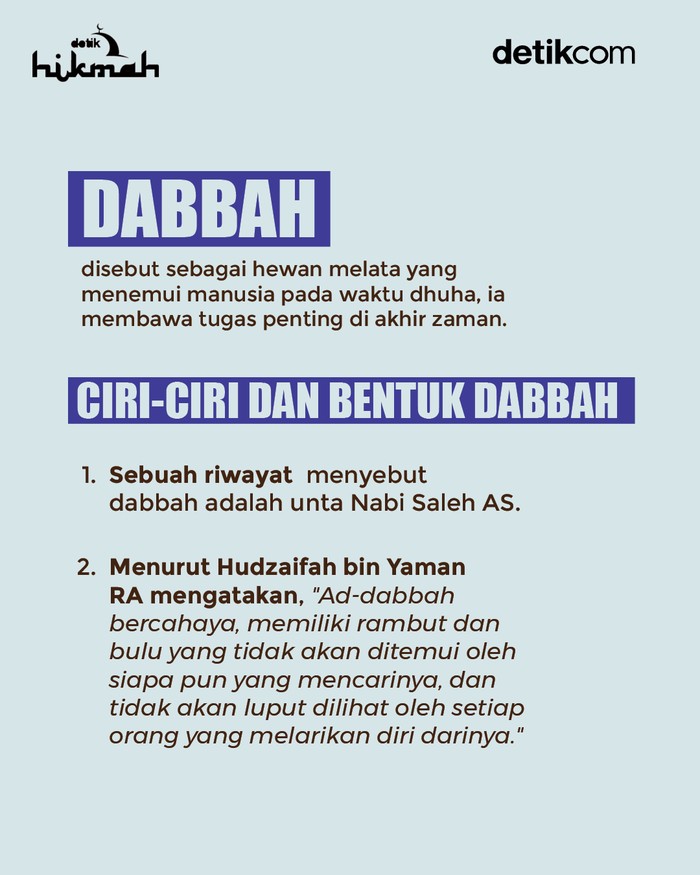 Ketahui Ciri-ciri Dabbah yang Muncul di Akhir Zaman