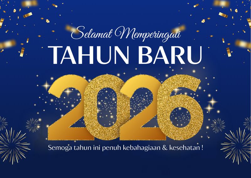 Kartu ucapan Tahun Baru 2026