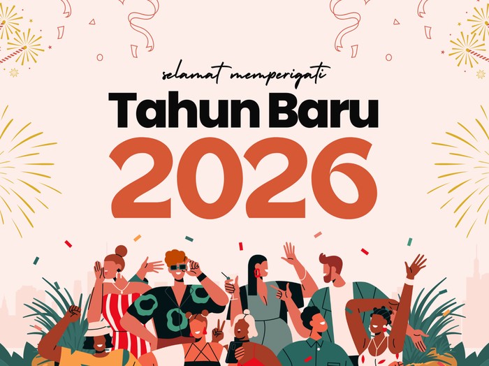 Kartu ucapan Tahun Baru 2026