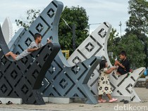 Libur Sekolah, Alun-alun Depok Jadi Tempat Favorit Keluarga