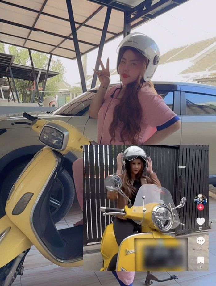 Harga Vespa Kuning Lisa Mariana dan Aura Kasih, Mana yang Lebih Mahal?