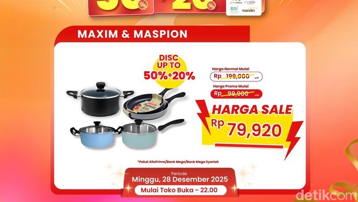 Alat Masak Diobral Murah di Transmart Full Day Sale, Serbu!