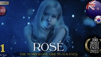 Pemenang 100 Most Beautiful Faces of 2025 ialah Rose BLACKPINK. Foto: dok. Channel YouTube TC Candler