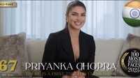 Priyanka Chopra menempati posisi 67. Bukan cuma dari media sosial, penentuan 100 Most Beautiful Faces of 2025 juga dilihat dari eksistensi mereka di berbagai majalah gaya hidup, seperti People, Maxim dan FHM. Selain itu juga artikel di platform media ternama di antaranya New York Post, CNN, USA Today, Esquire, dan Cosmopolitan. Foto: dok. Channel YouTube TC Candler