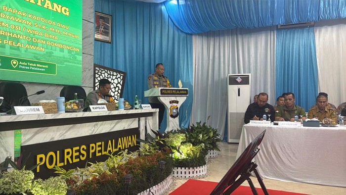 Kapolda Riau dan Danrem Wira Bima Pimpin Rakor Bahas Tesso Nilo