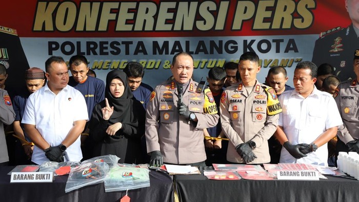 Konferensi pers akhir tahun Polresta Malang Kota