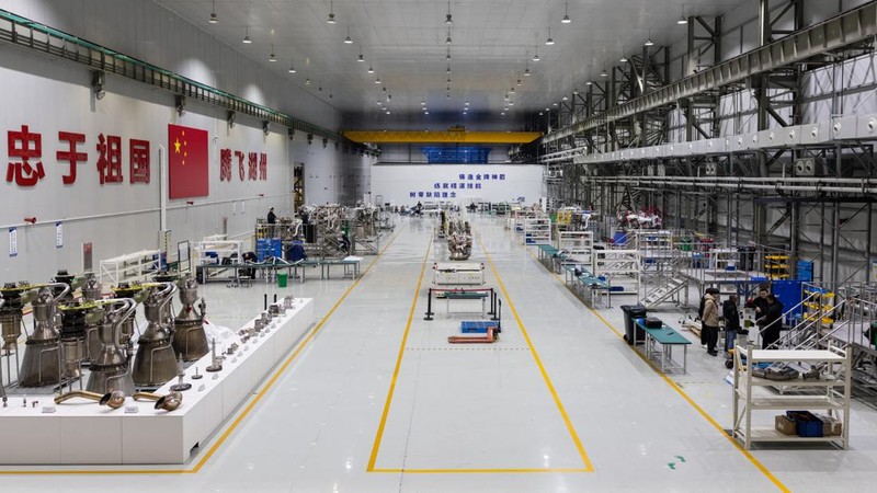 Rocket engines assembly hall at China’s private rocket company LandSpace's factory in Huzhou, Zhejiang province, China, December 17, 2025. REUTERS/Maxim Shemetov