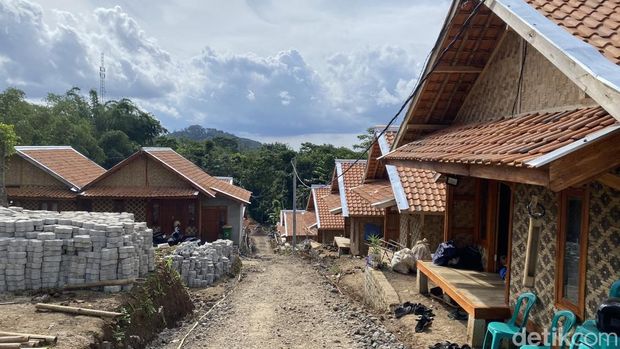 Suasana hunian tetap penyintas pergerakan tanah di Sukabumi