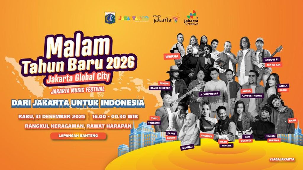 Warna hingga Gugun Blues Shelter Hiasi Malam Tahun Baru di Jakarta Music Festival