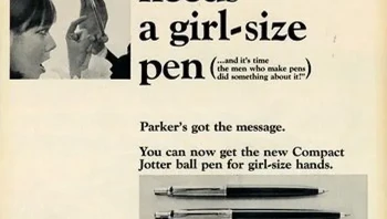 Pena seukuran tangan perempuan. Great. Foto: Vintage Ads via Bored Panda