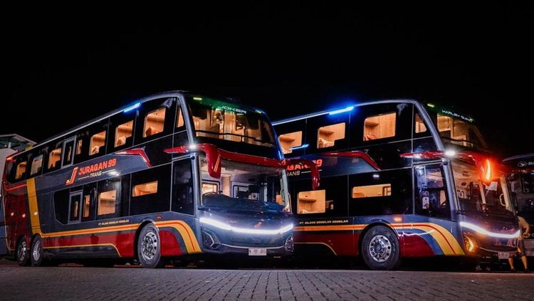 Intip Mewahnya Bus Double Decker Terbaru PO Juragan 99 Trans