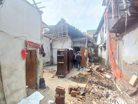 Diding Boneng Kondisi rumah Diding Boneng di kawasan Mantaraman Dalam, Menteng, Jakarta Pusat, Selasa (30/12/2025).