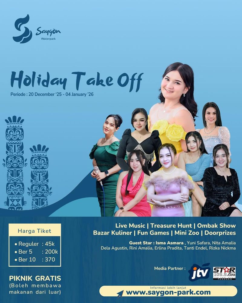 Promo Saygon Waterpark Pasuruan saat libur tahun baru. Promo Saygon Waterpark Pasuruan saat libur tahun baru.