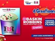 Yamaha Grand Filano Bagi-bagi Es Krim Baskin Robbins Gratis, Ini Caranya!