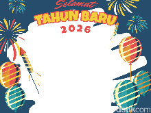10 Twibbon Tahun Baru 2026 Keren dan Kreatif, Yuk Bagikan di Medsos!
