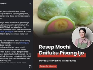 Jawab Tuduhan Plagiat, Chef Devina: Resep Mochi Pisang Ijo Bersifat Publik