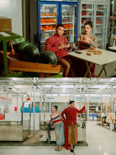 Calon pengantin ini mengabadikan foto prewedding di pasar mendadak curi atensi warganet. Unggahan tersebut langsung viral di media sosial.