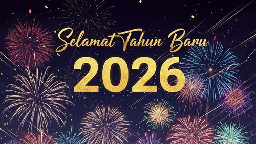 Ilustrasi ucapan Selamat Tahun Baru 2026 (dibuat dengan AI Gemini)