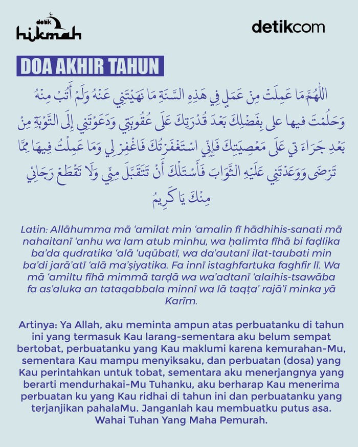 Infografis doa akhir tahun dan awal tahun