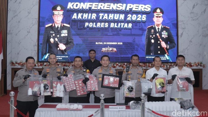 Sepanjang Tahun 2025, Polres Blitar Ungkap 33 Kasus Menonjol