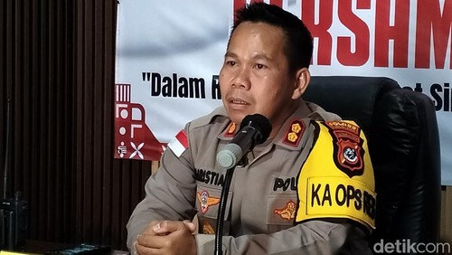 Kapolres Manggarai Barat AKBP Christian Kadang dalam kegiatan coffee morning dengan media di Mapolres Manggarai Barat, Senin (29/9/2025) (Ambrosius Ardin)